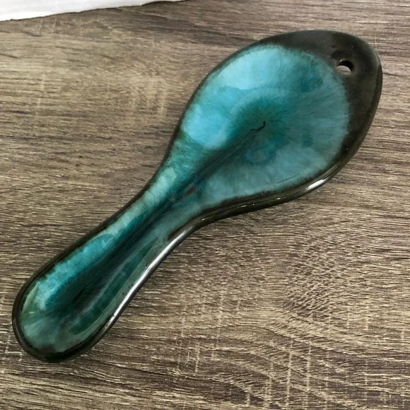 Vtg Drip  Glaze Spoon Rest - Picture 2 of 9